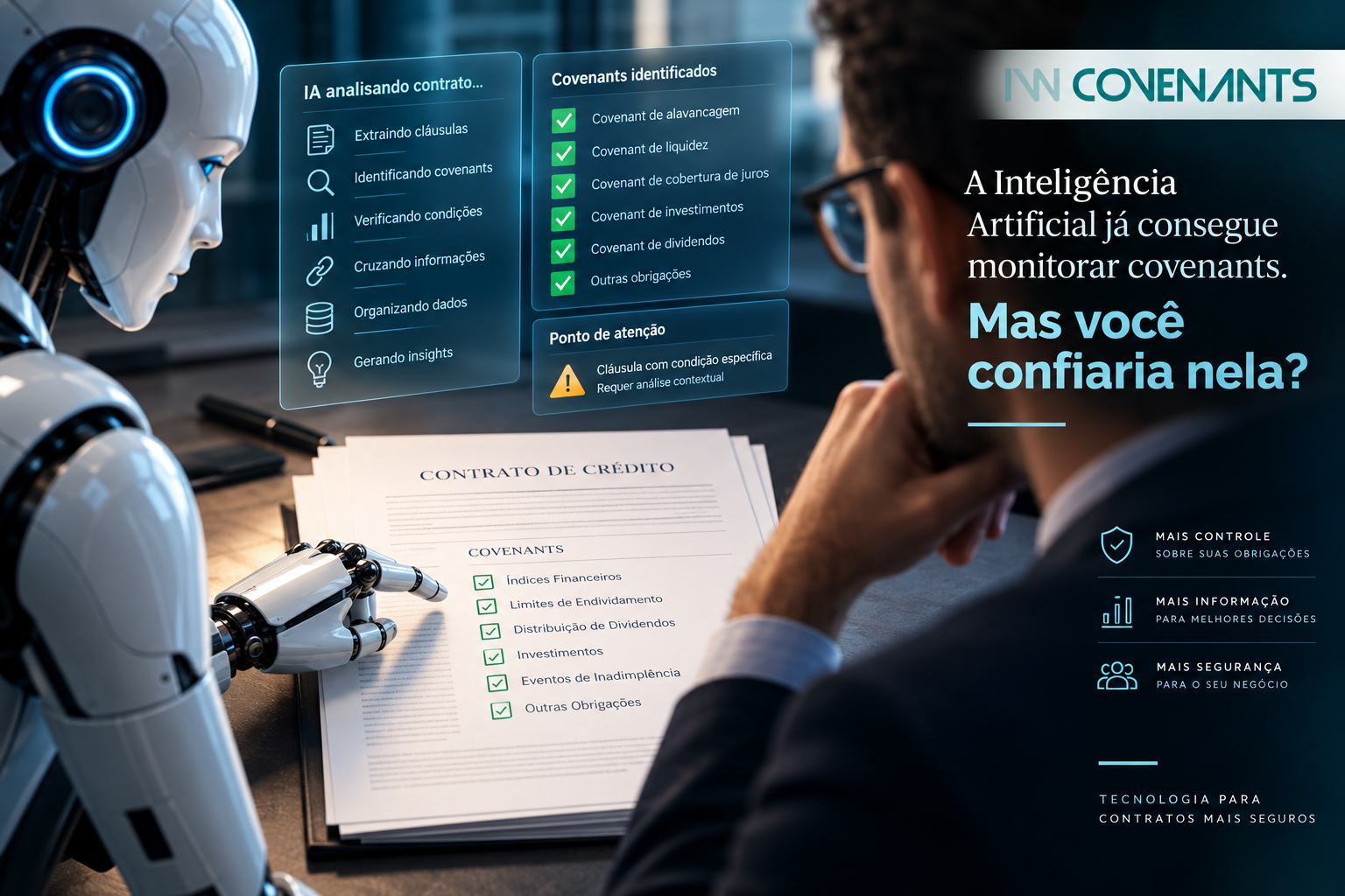 A Inteligência Artificial já consegue monitorar covenants. Mas você confiaria nela?
